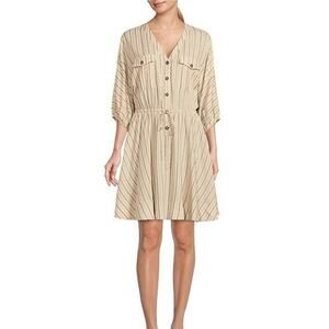 NwT Gibson Latimer Midi Linen Dress Size XXL Minimal Classic Career Tailored